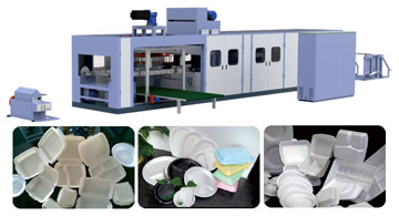 餐盒、盤(pán)、碟、包裝盒高速成型機(jī)